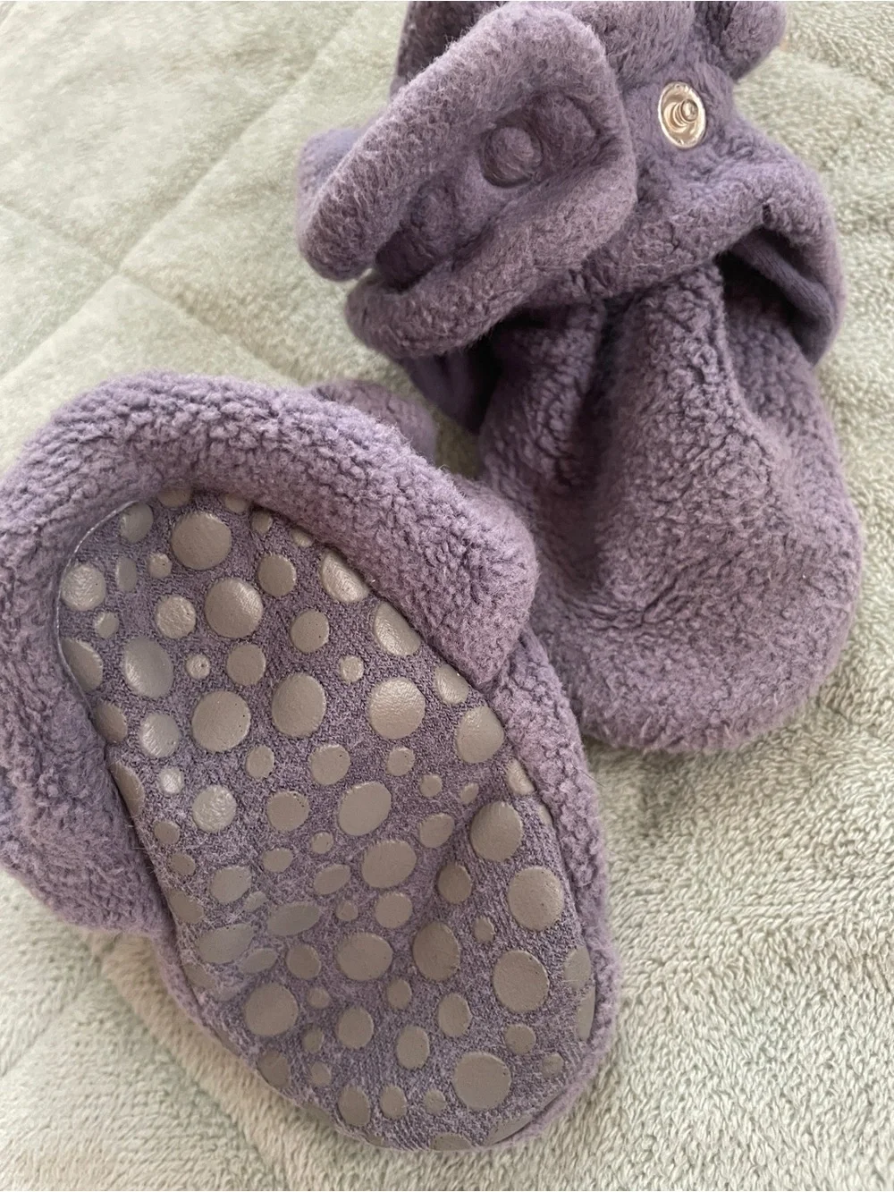 Zutano Lavender Fleece Baby Booties